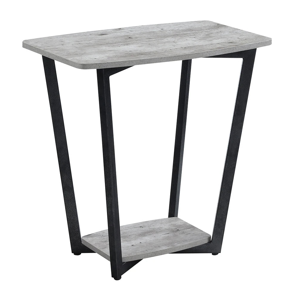 Tosidet sidebord i cementlook til sofa