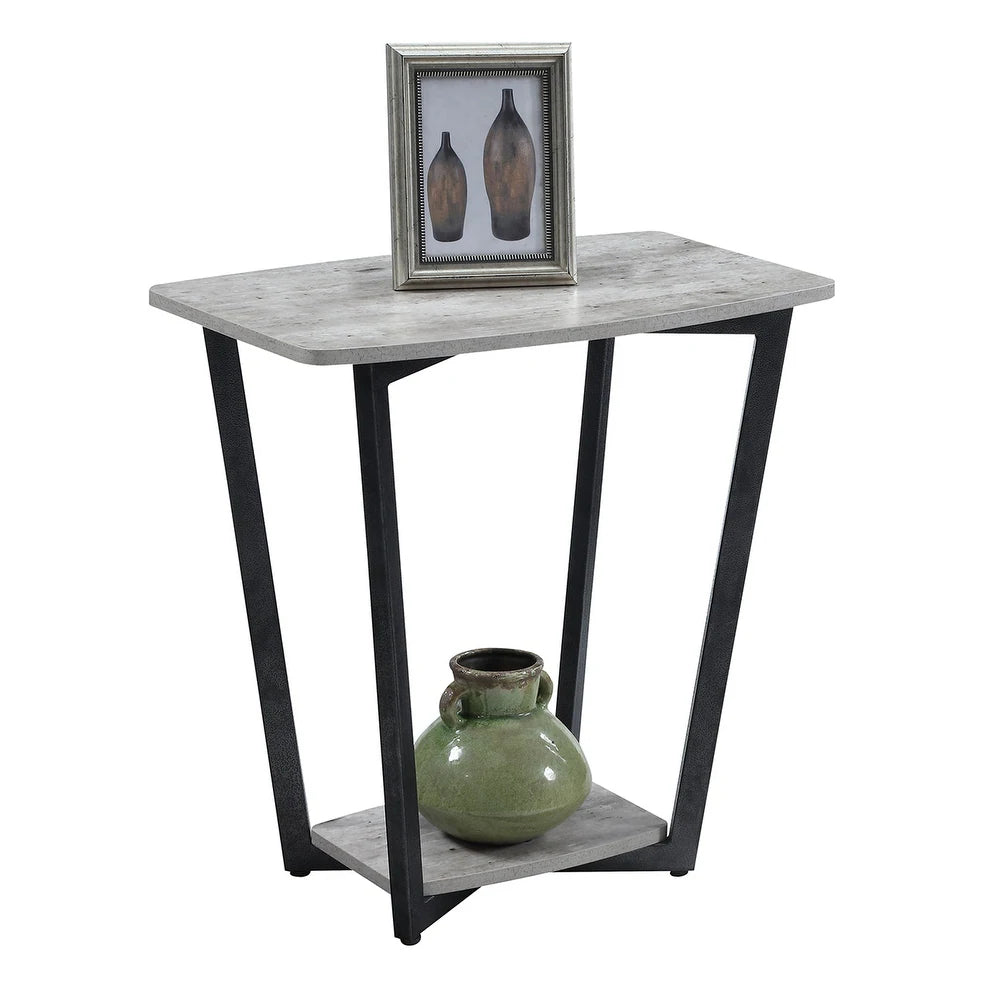 Tosidet sidebord i cementlook til sofa